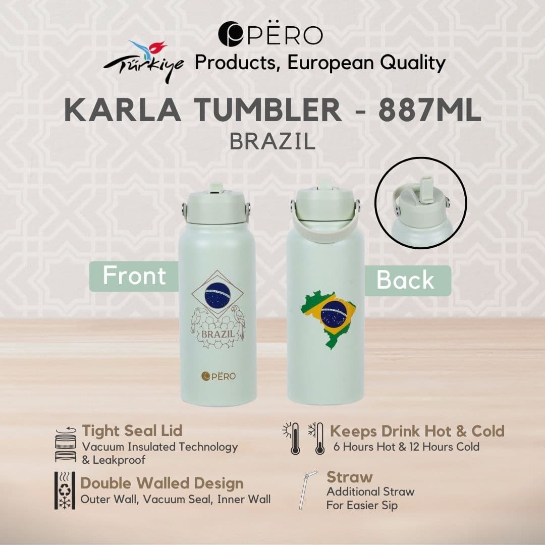Karla Tumbler Edisi Negara 887ml / Tumbler Stainless Vacuum Insulated Hot Cold